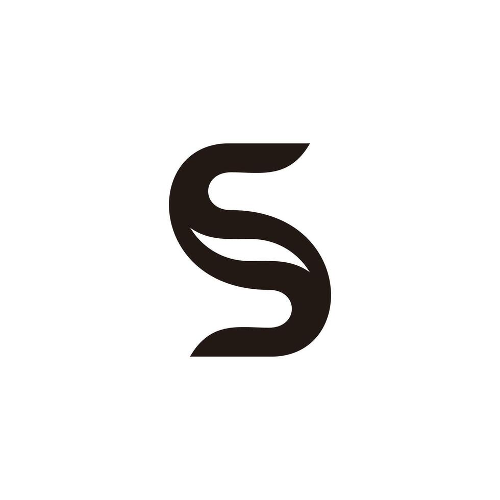 letter s curves motion abstract unique logo vector