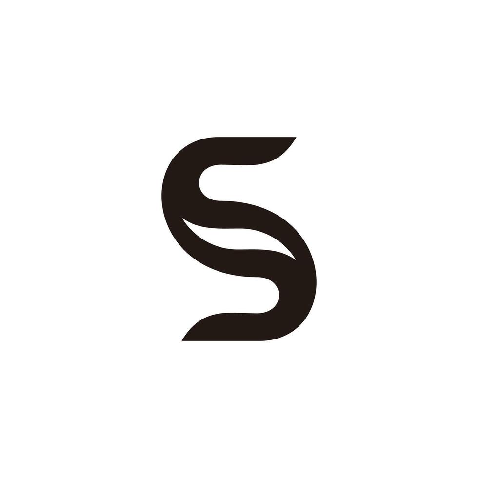 letter s curves motion abstract unique logo vector