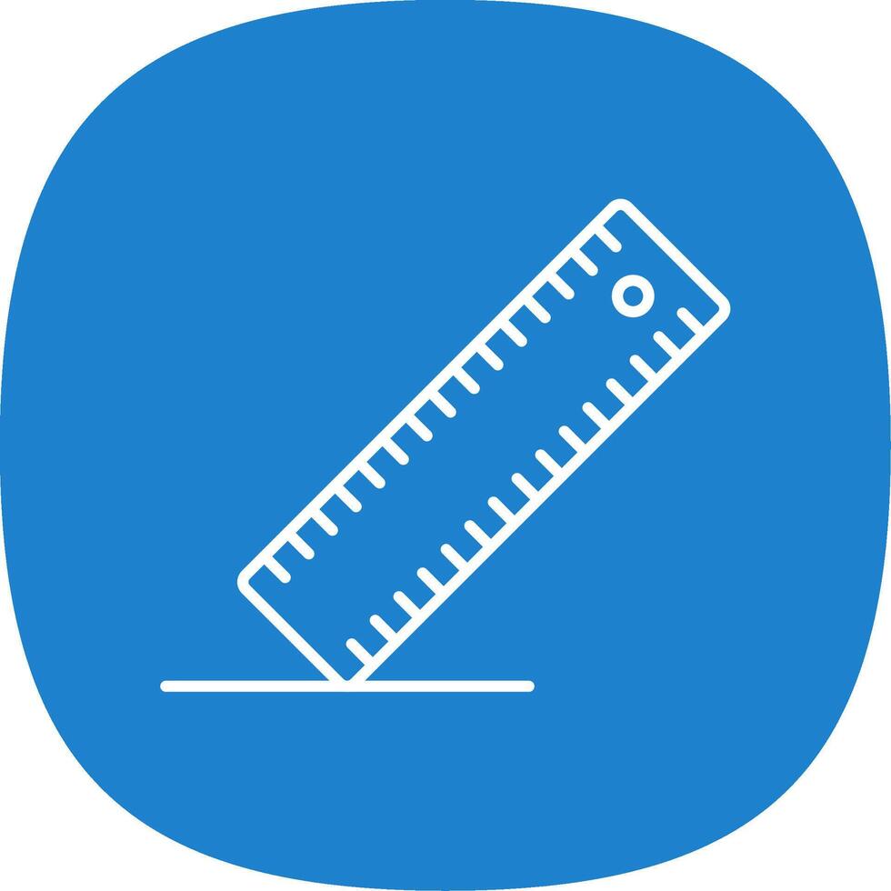 Ruler Line Curve Icon vector