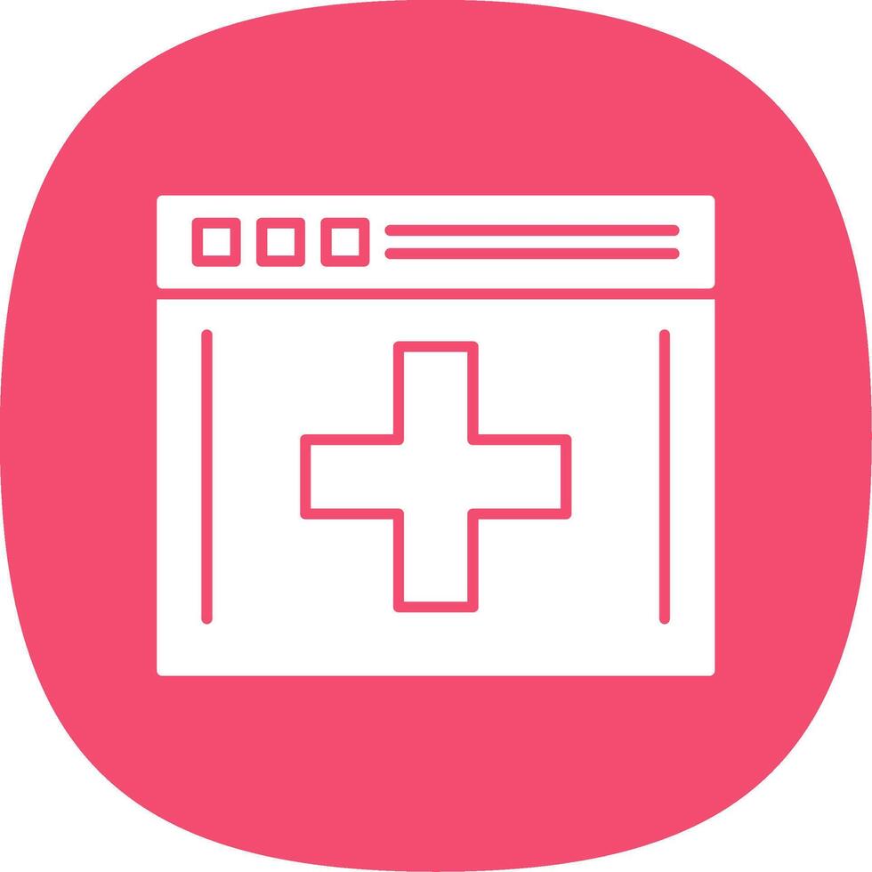 Medical App Line Circle Icon vector