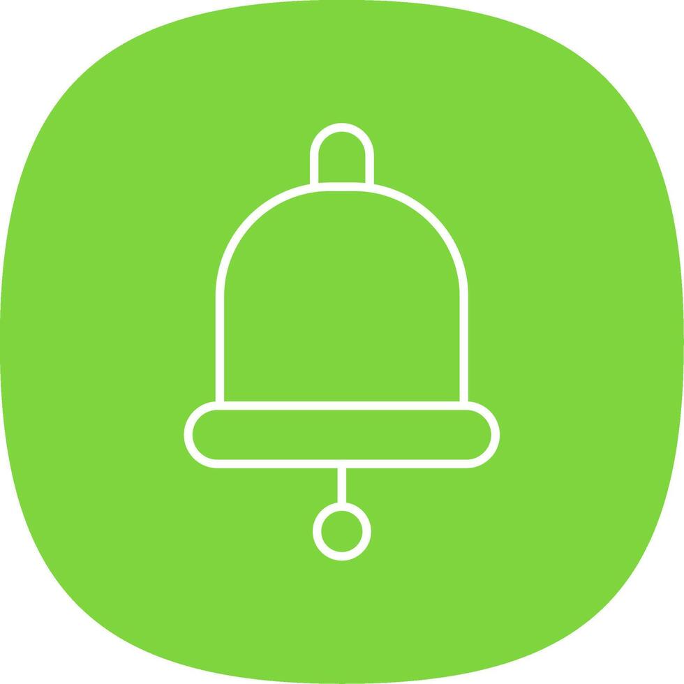 School Bell Line Curve Icon vector