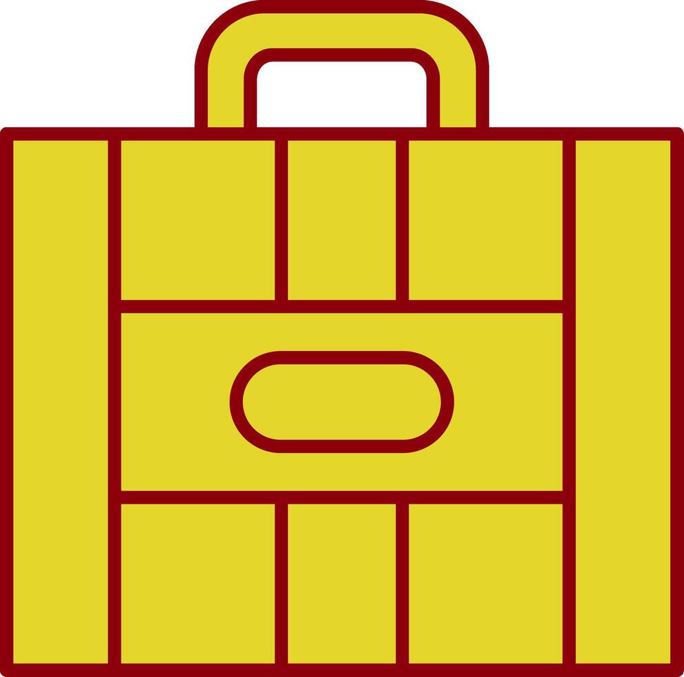 Suitcase Line Circle Icon vector