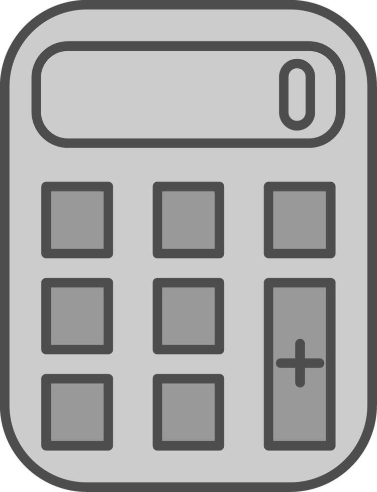 Calculator Line Circle Icon vector