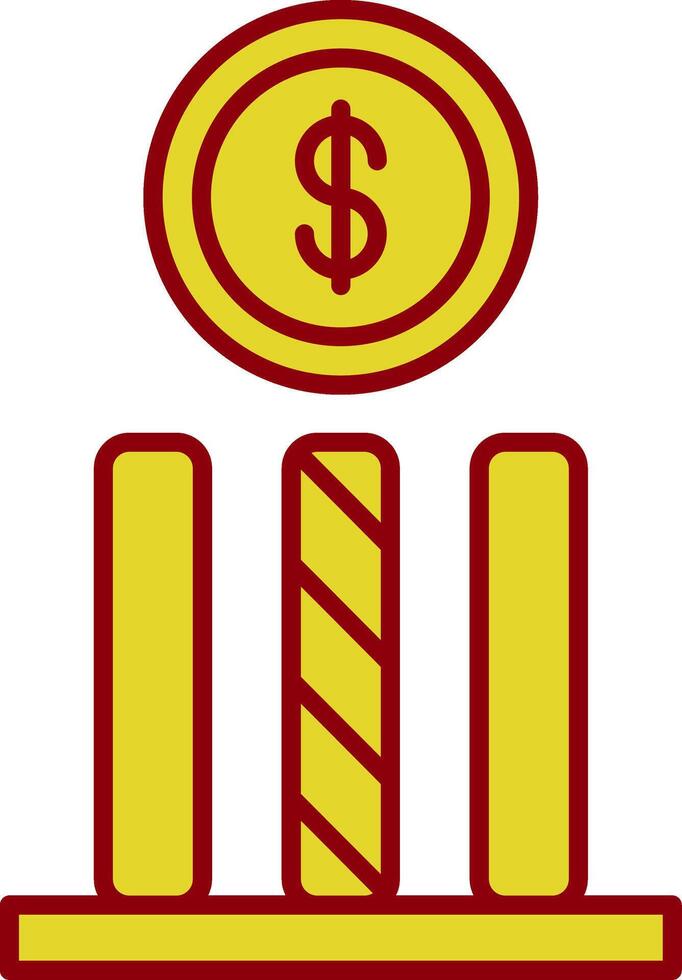 Dollar Line Circle Icon vector