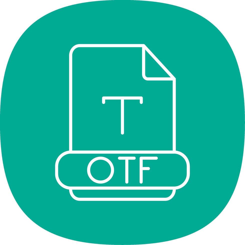 Otf Line Curve Icon vector