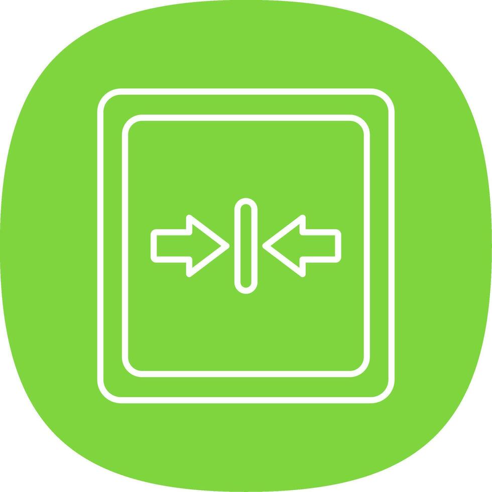 Minimize Line Curve Icon vector