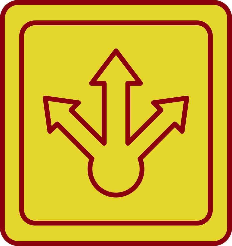 Ways Line Circle Icon vector