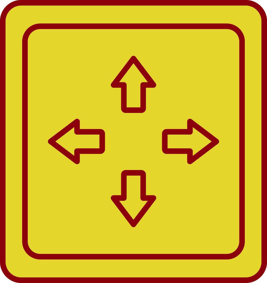 Fullscreen Line Circle Icon vector