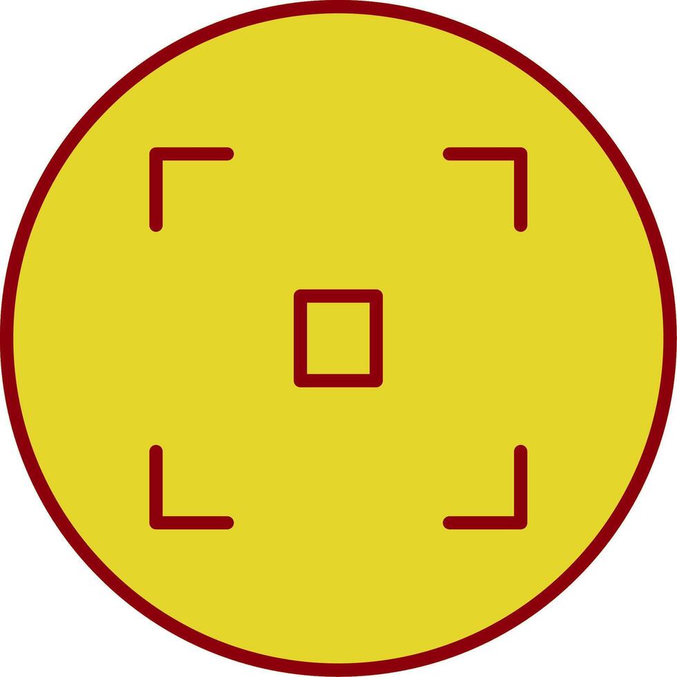 Focus Line Circle Icon vector