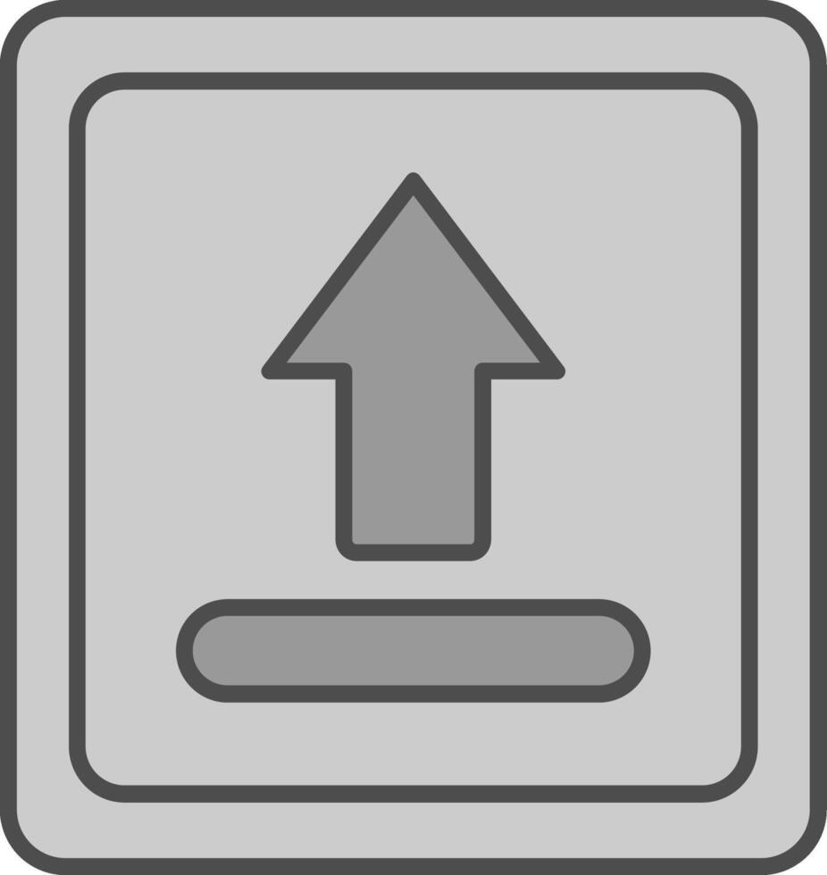 Uploading Fillay Icon vector