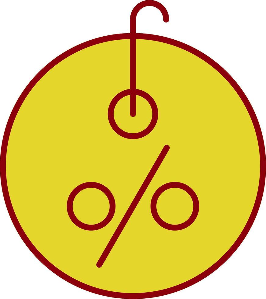 Tag Line Circle Icon vector