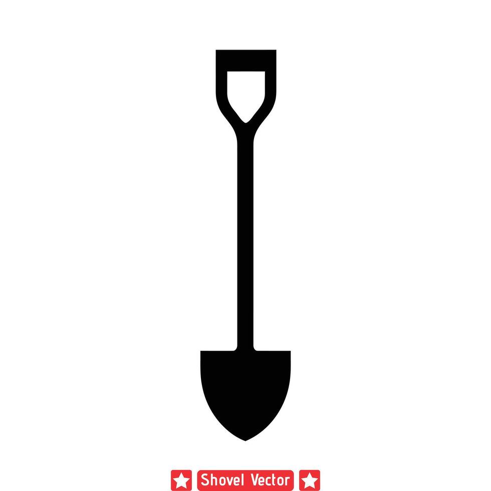 Precision Crafted Shovel Graphic Ideal for Construction and Outdoor Recreation vector