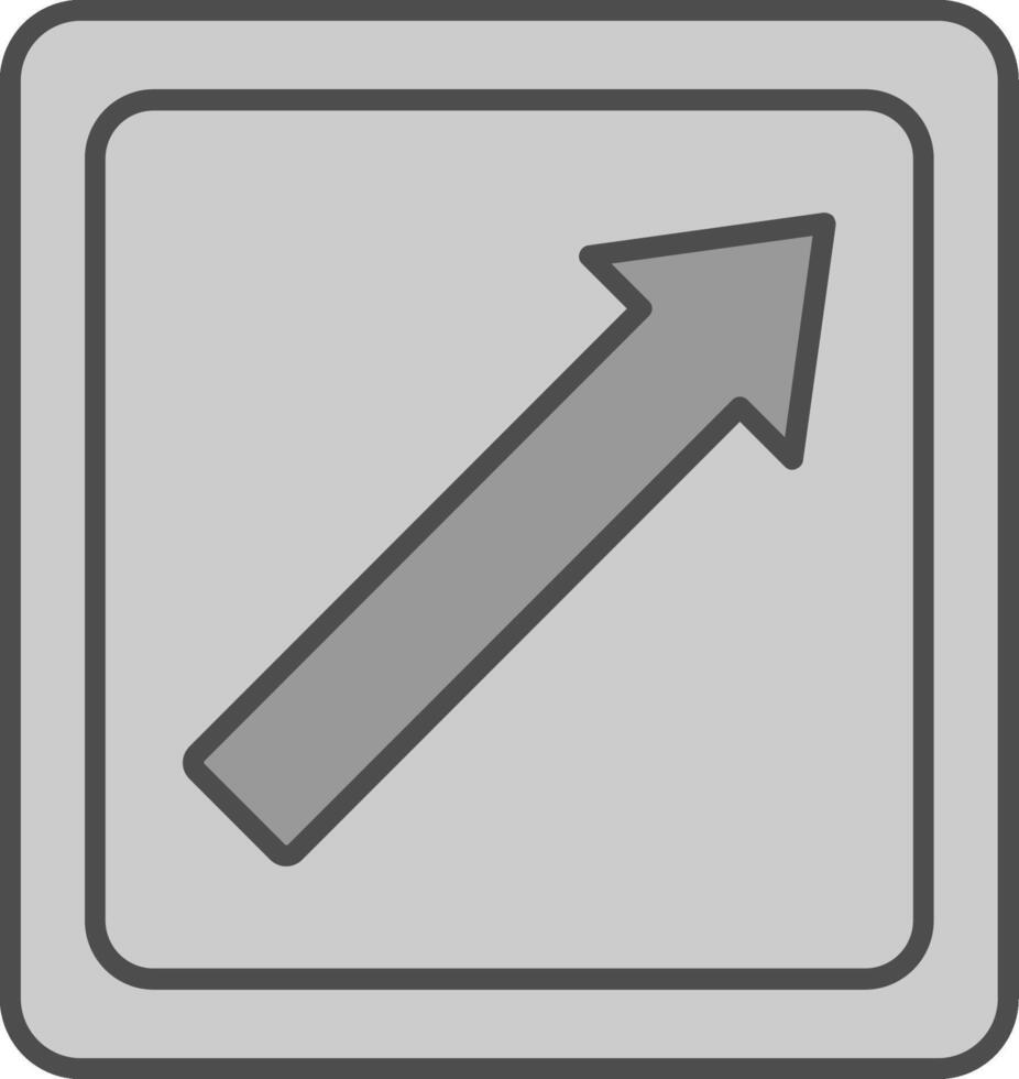 Arrow Upper Right Fillay Icon vector