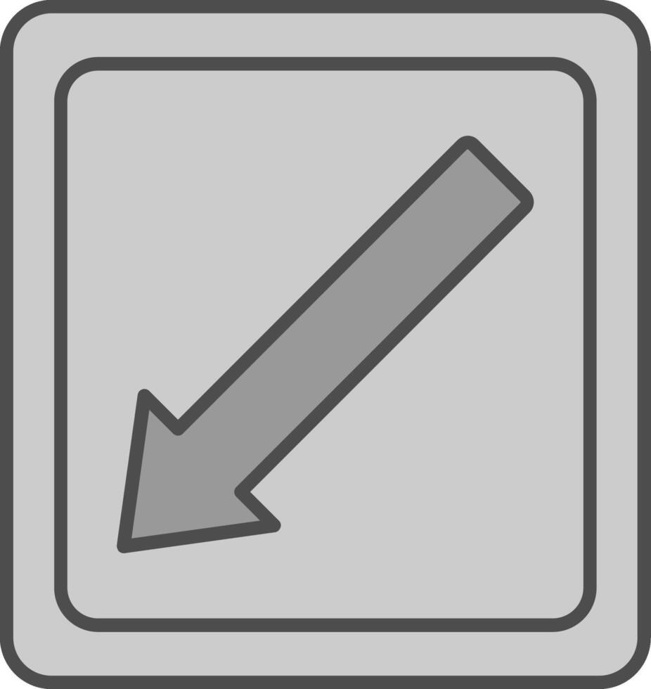 Diagonal Arrow Fillay Icon vector