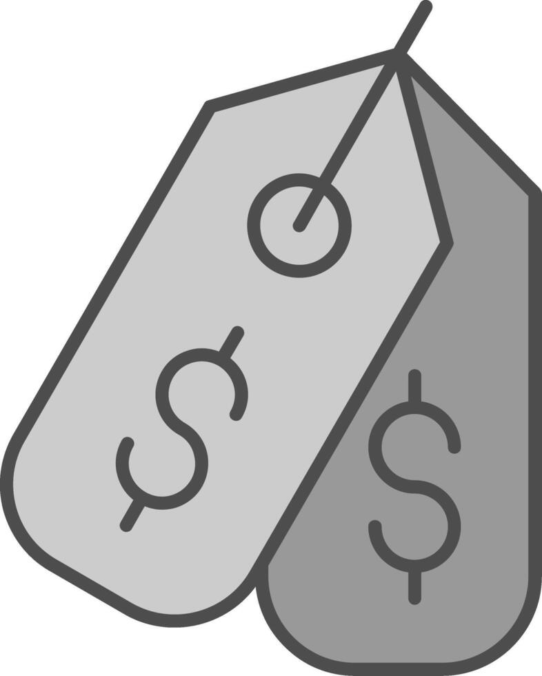Dollar Sign Fillay Icon vector