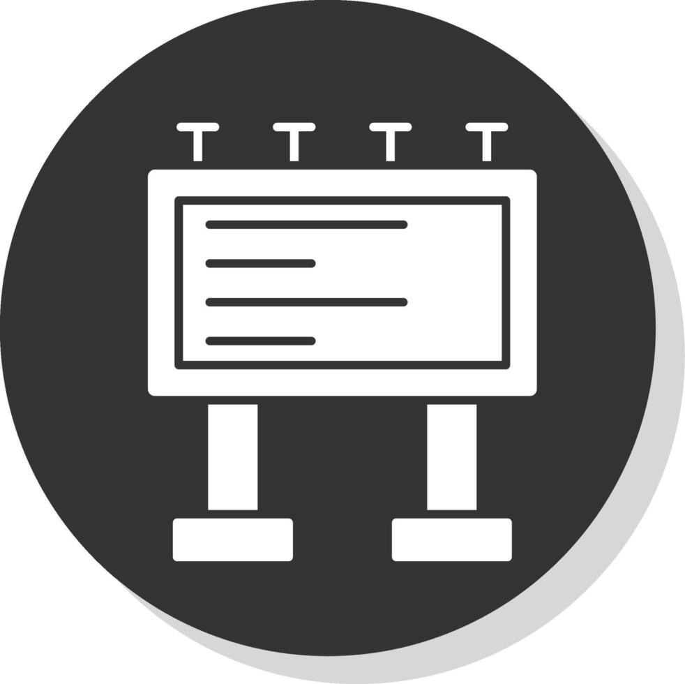 Billboard Glyph Grey Circle Icon vector