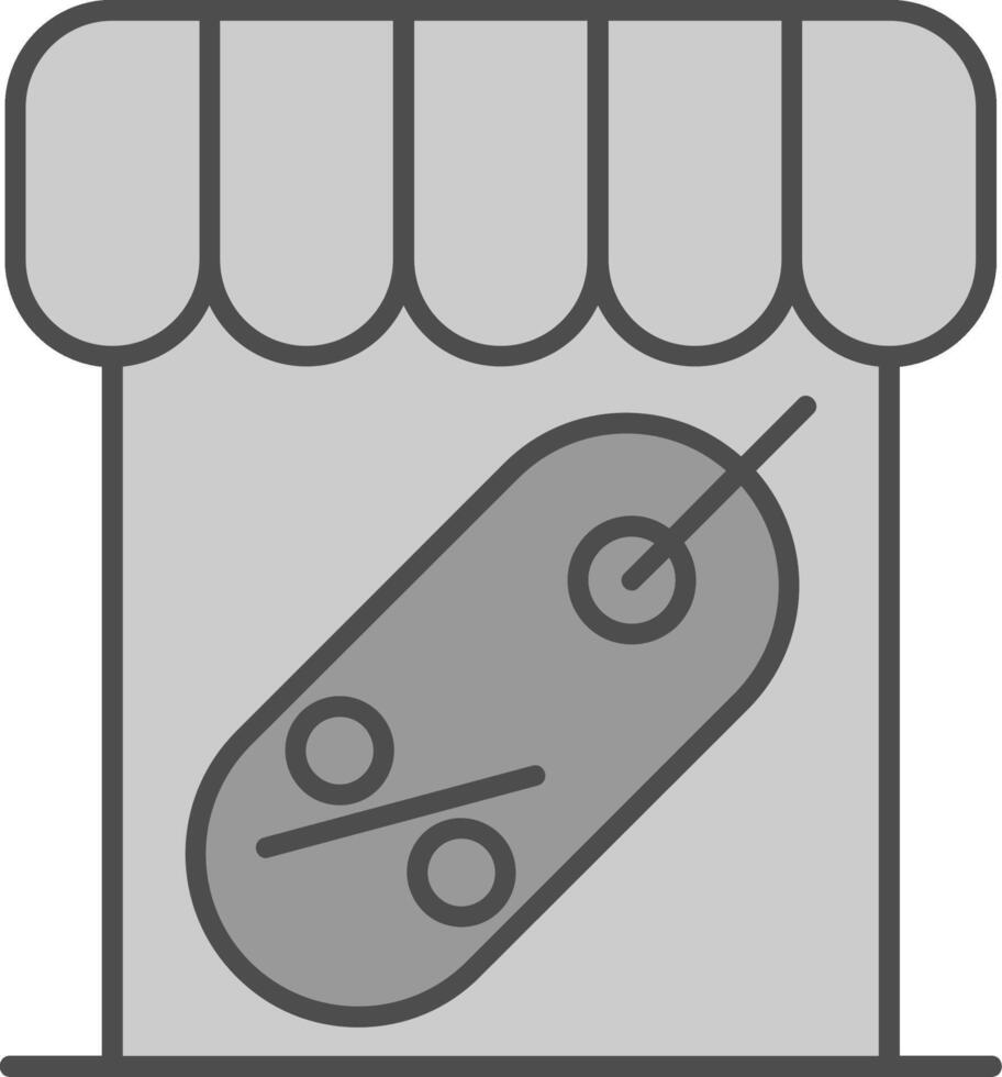 mercado relleno icono vector