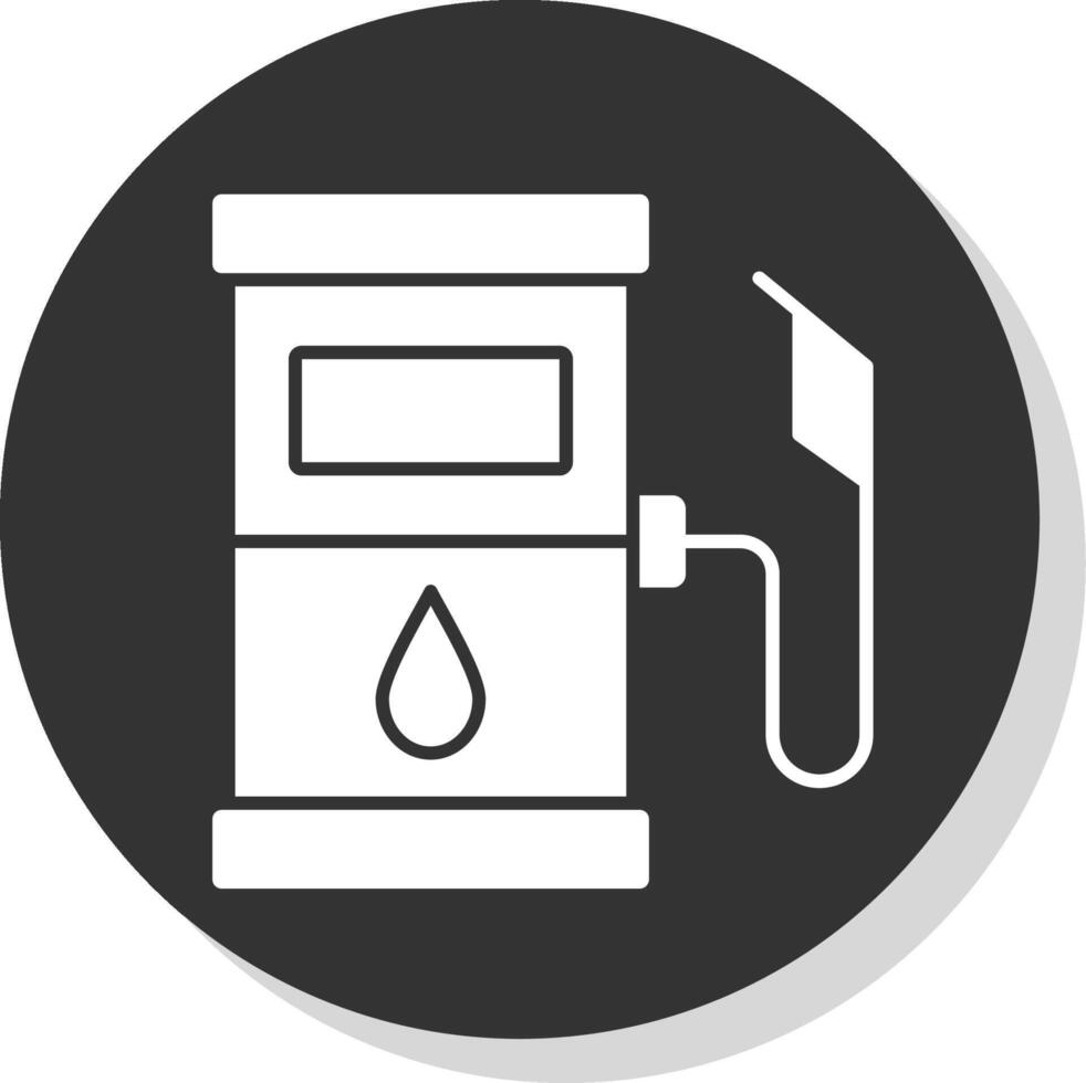 Fuel Station Glyph Grey Circle Icon vector