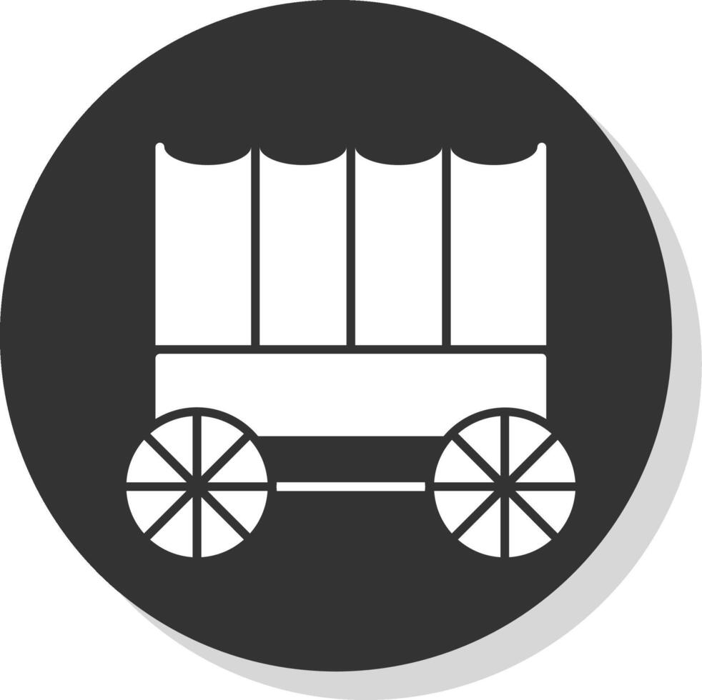 Carriage Glyph Grey Circle Icon vector