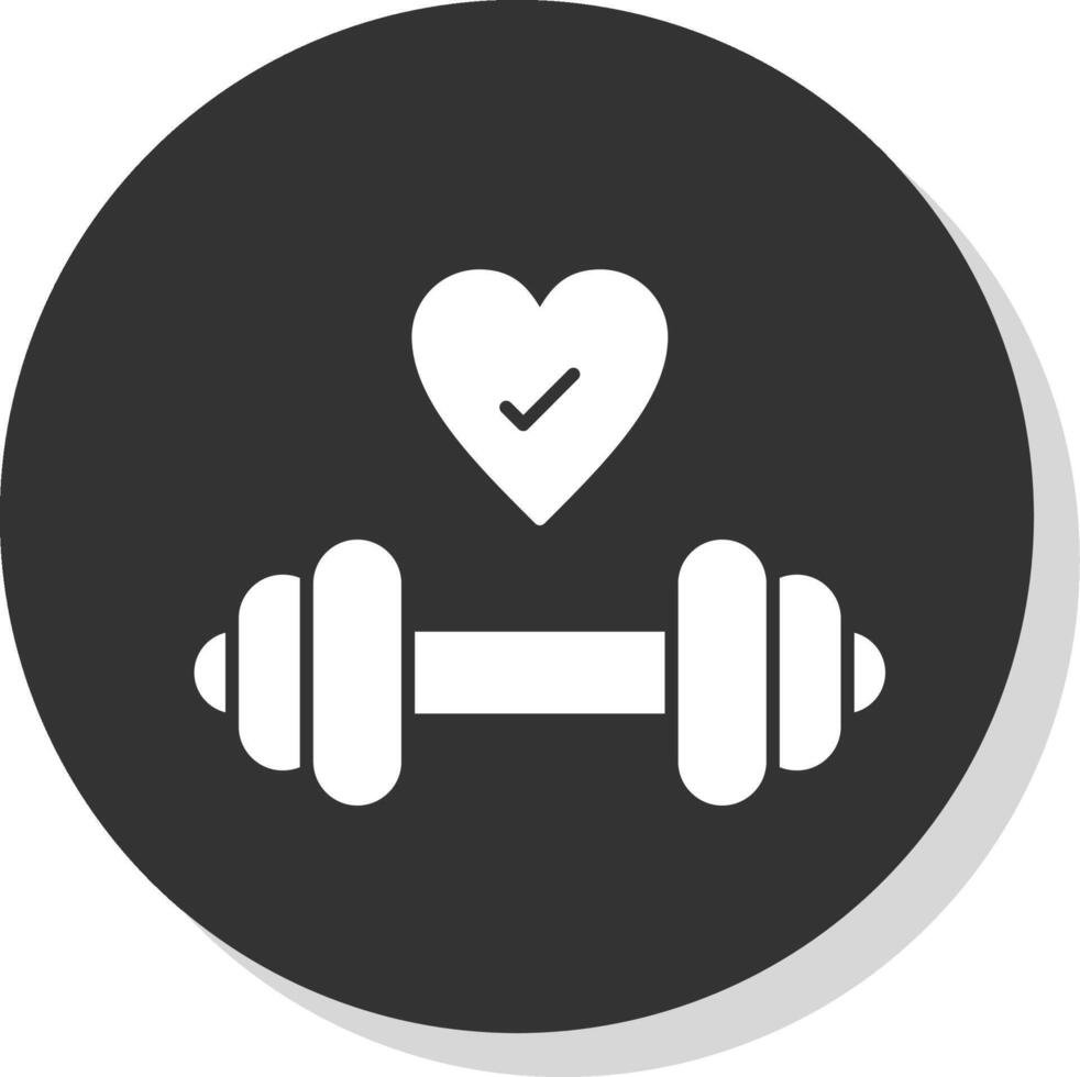 Gym Glyph Grey Circle Icon vector