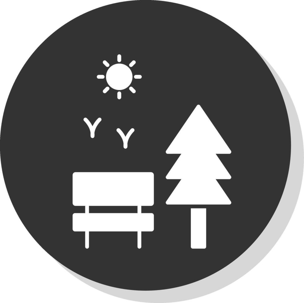 Park Glyph Grey Circle Icon vector