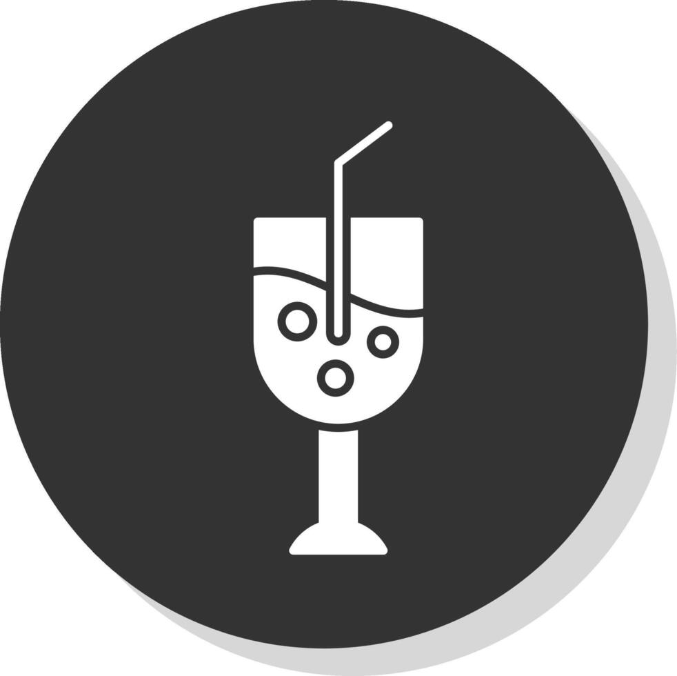 Goblet Glyph Grey Circle Icon vector