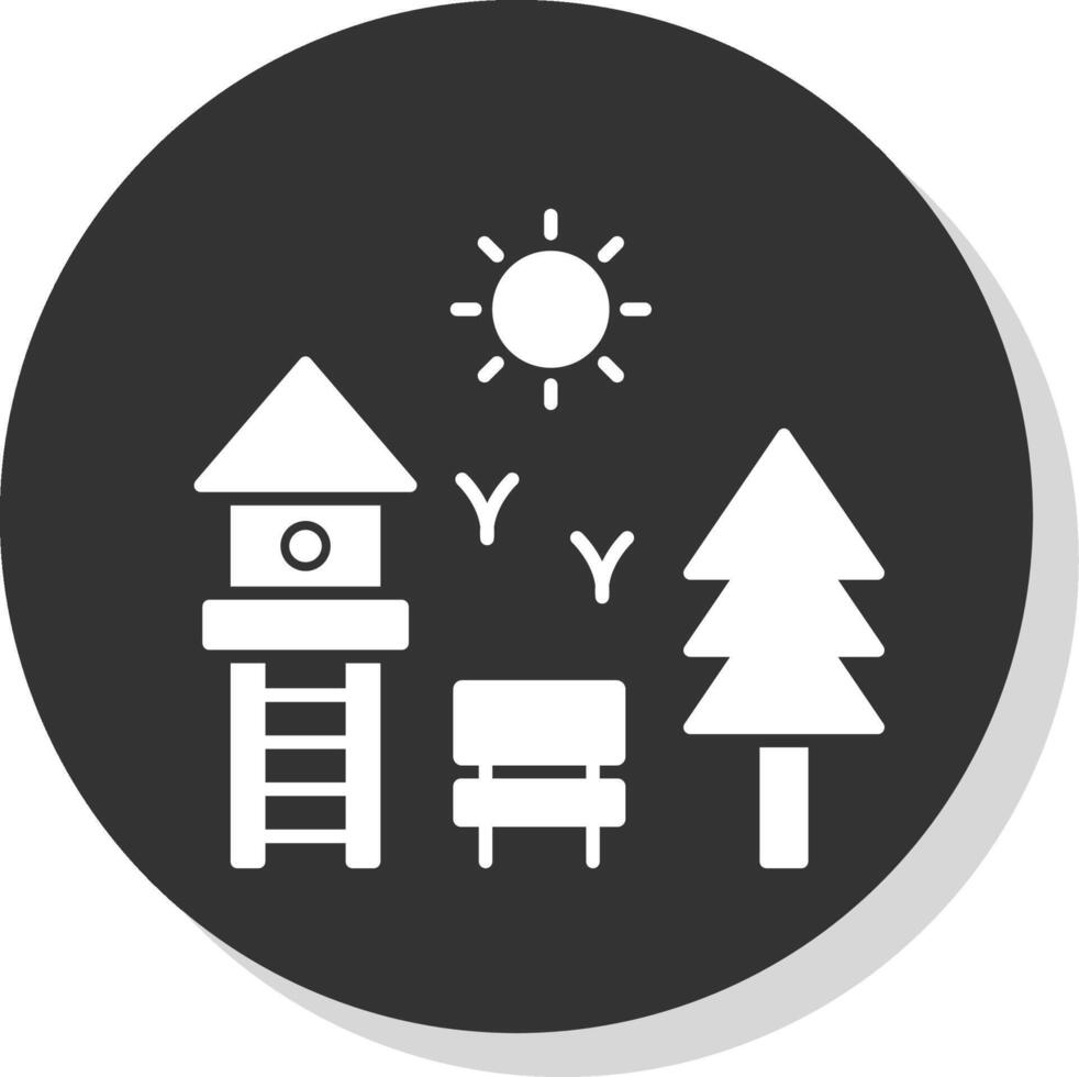 Playground Glyph Grey Circle Icon vector