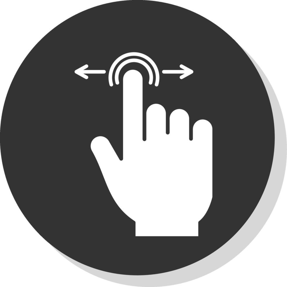 Swipe Glyph Grey Circle Icon vector