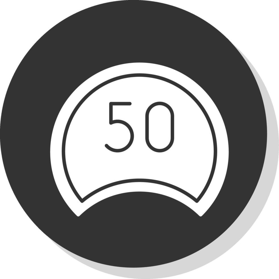 Speed Limit Glyph Grey Circle Icon vector