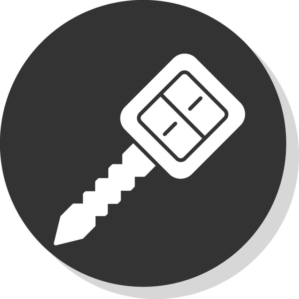 Car Key Glyph Grey Circle Icon vector