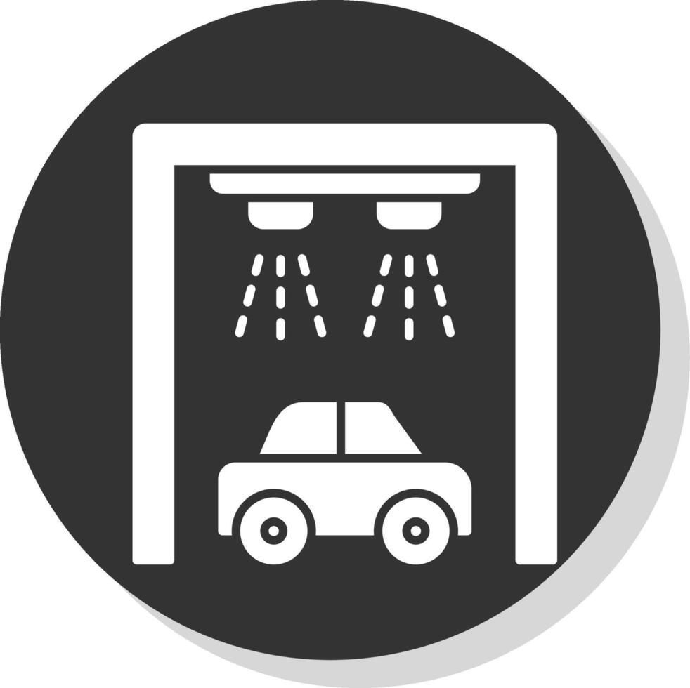 Car Wash Glyph Grey Circle Icon vector