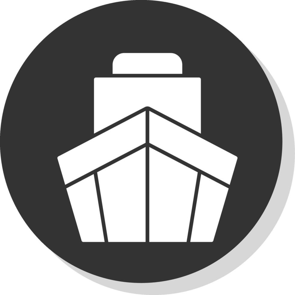 Cargo Glyph Grey Circle Icon vector