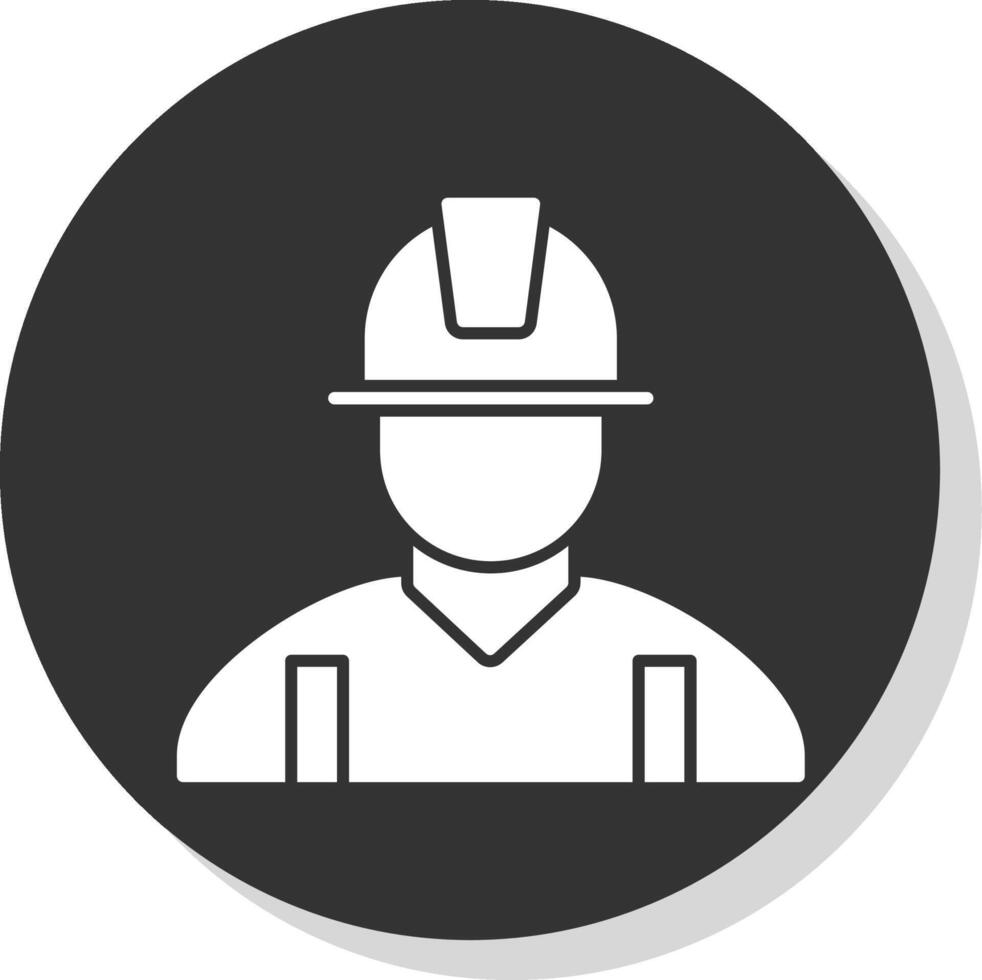 Engineer Glyph Grey Circle Icon vector