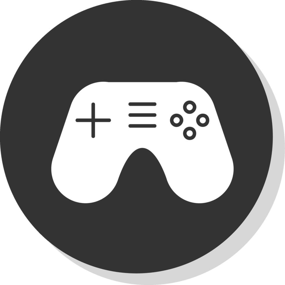 Console Glyph Grey Circle Icon vector