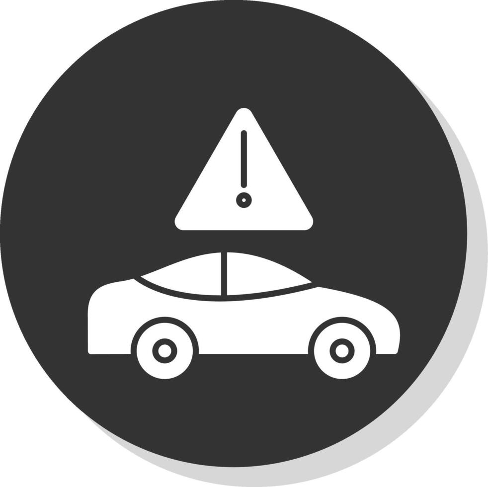 Traffic Jam Glyph Grey Circle Icon vector