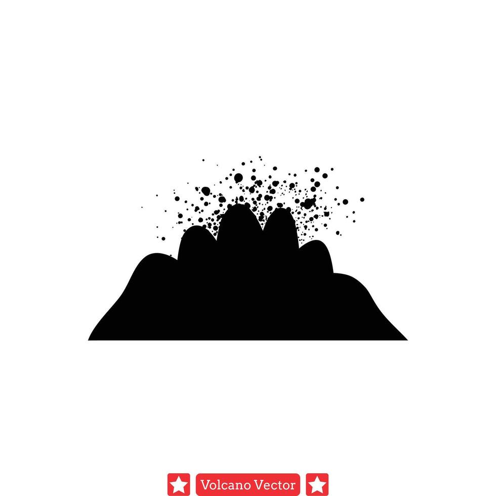 Volcanic Majesty Mesmerizing Silhouettes Depicting Nature s Power vector