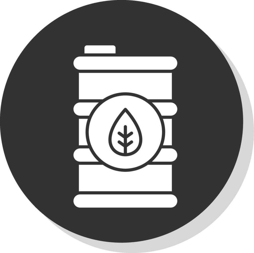 Eco Barrel Glyph Grey Circle Icon vector