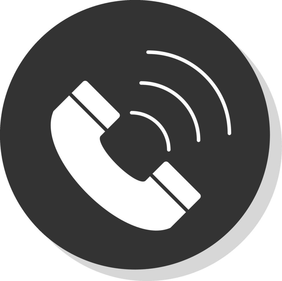 Phone Glyph Grey Circle Icon vector