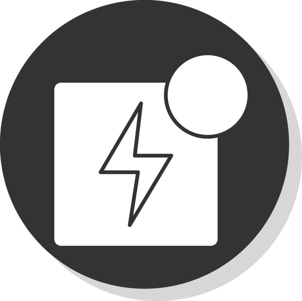 No Electricity Glyph Grey Circle Icon vector