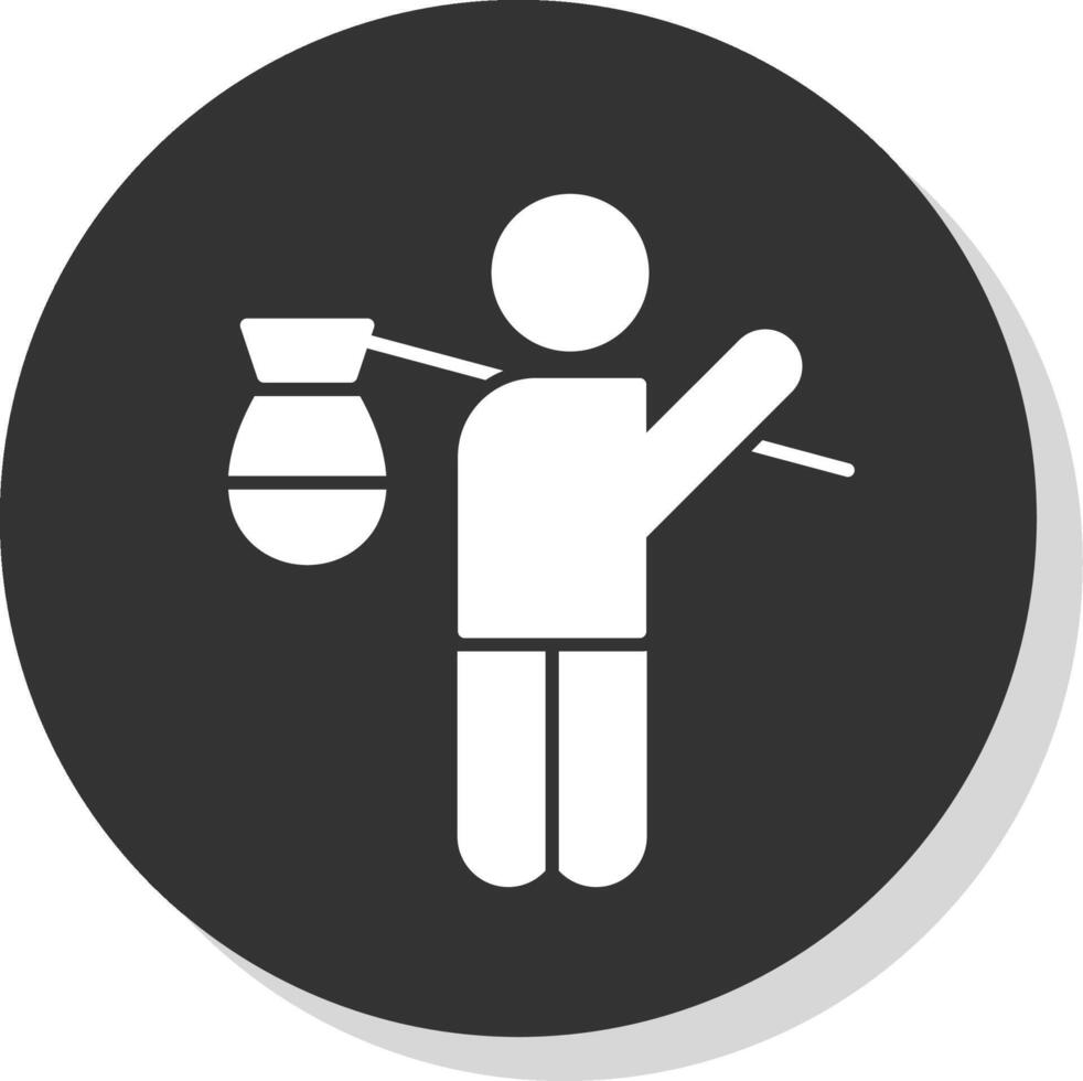 Refugee Glyph Grey Circle Icon vector