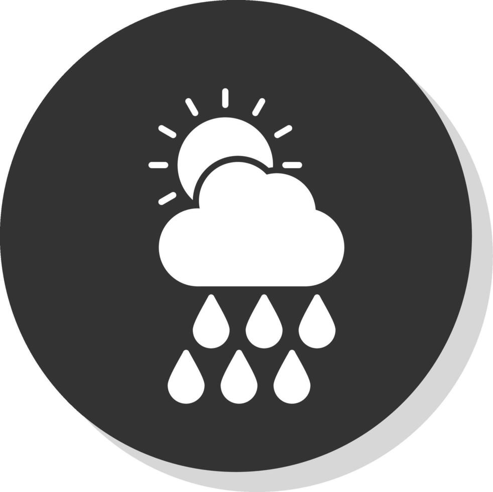 pronóstico glifo gris circulo icono vector