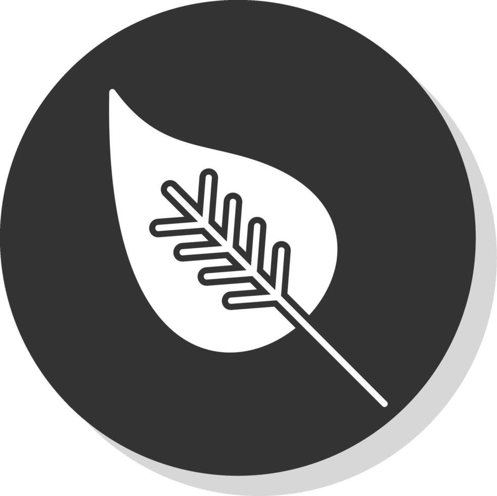 Leaf Glyph Grey Circle Icon vector