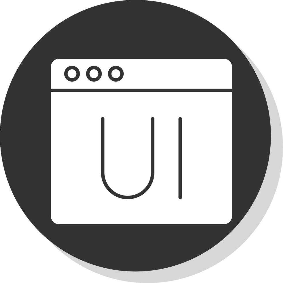 Ui Glyph Grey Circle Icon vector