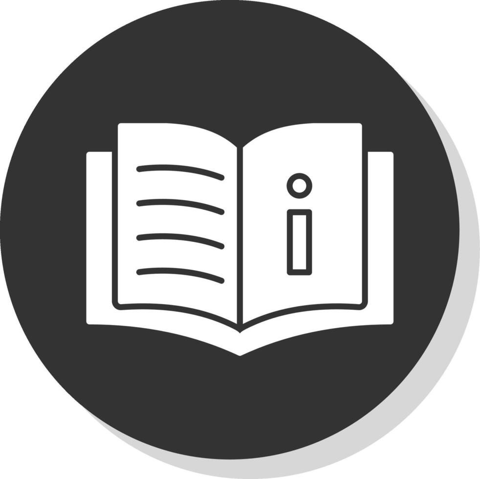 Book Glyph Grey Circle Icon vector