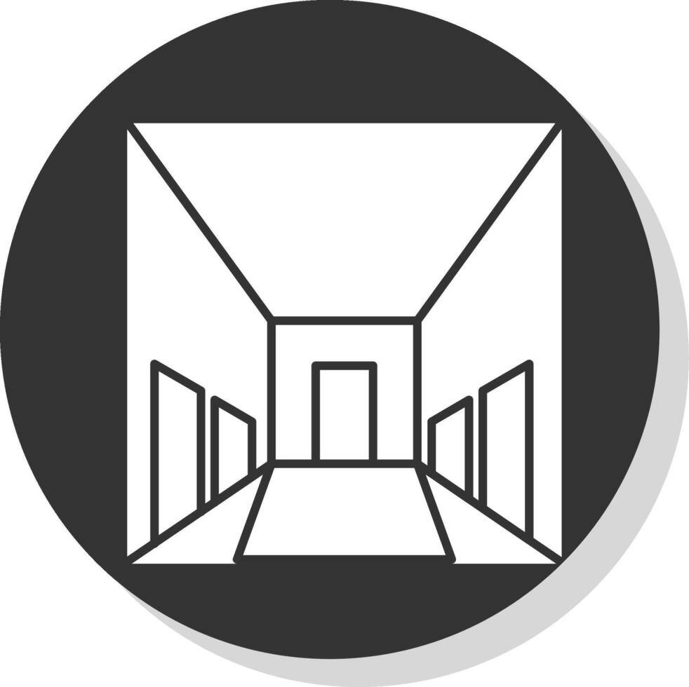 Hallway Glyph Grey Circle Icon vector