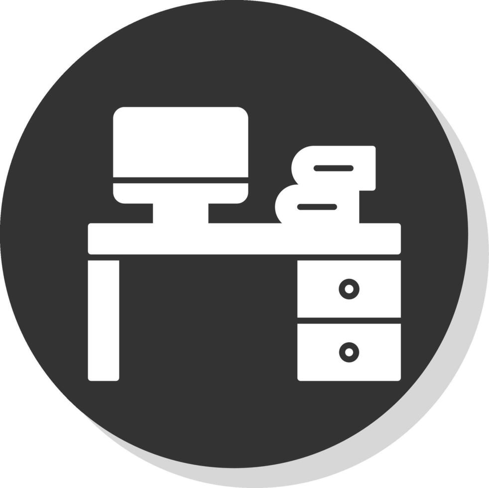 Table Glyph Grey Circle Icon vector