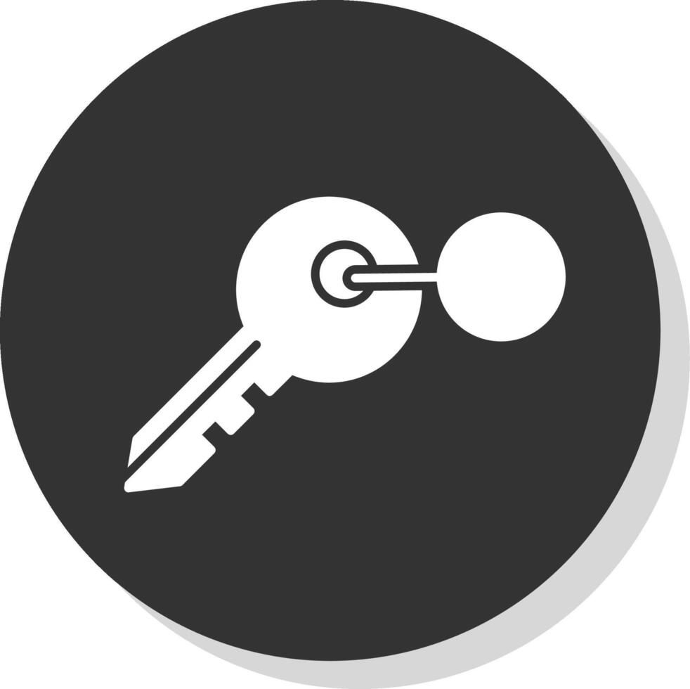 Key Glyph Grey Circle Icon vector