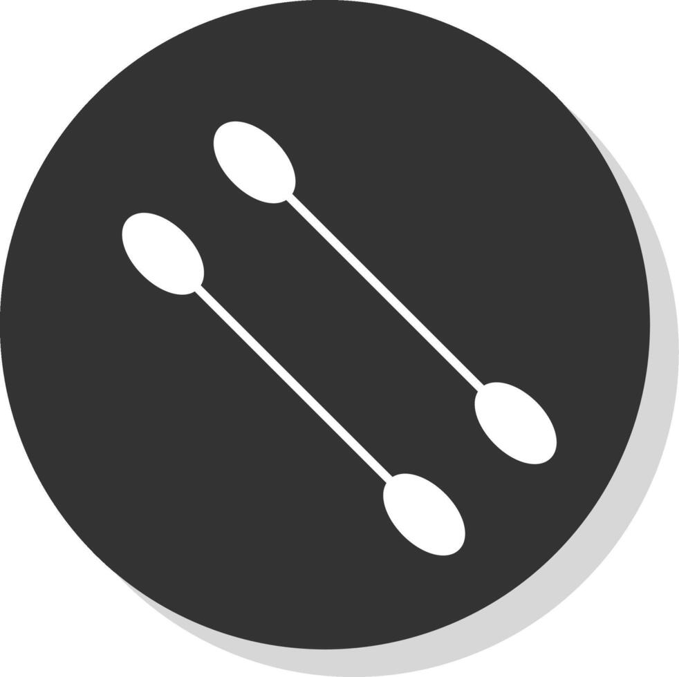 Cotton Swabs Glyph Grey Circle Icon vector