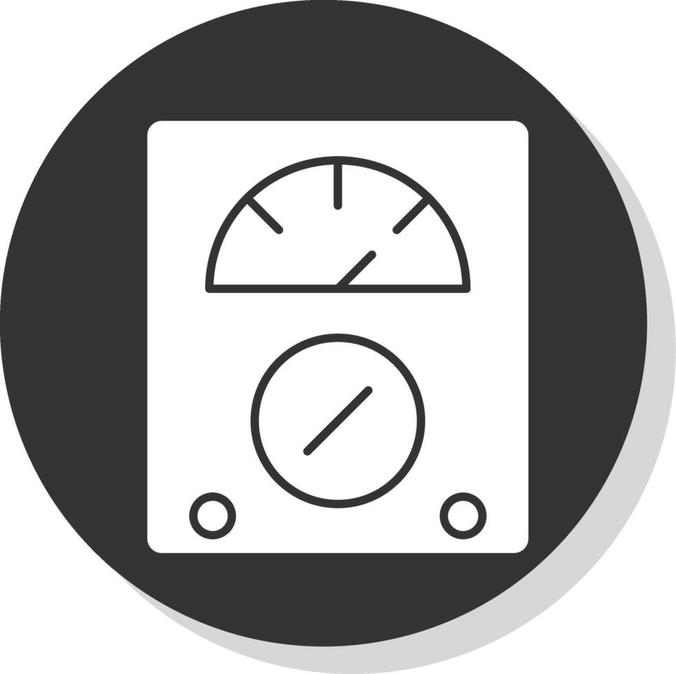 Voltmeter Glyph Grey Circle Icon vector