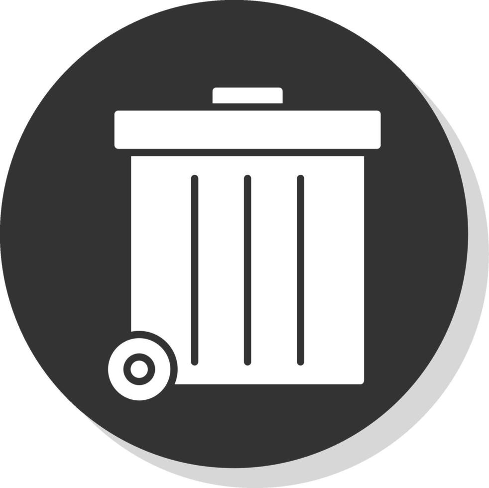 Refuse Glyph Grey Circle Icon vector